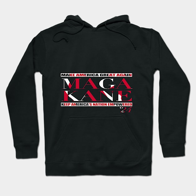 MAGA KANE Red & White Hoodie by Jumping the Guardrail